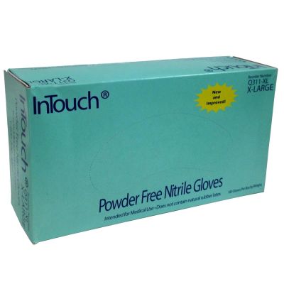 BLGQ311-L image(0) - InTouch Large Blue Nitrile Gloves