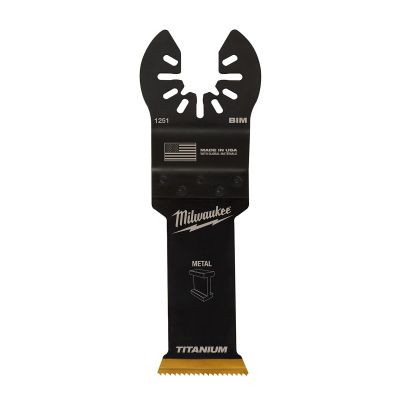 MLW49-25-1251 image(0) - Milwaukee OPEN-LOK 1-1/8" TITANIUM ENHANCED BI-METAL METAL BLADE 1PK