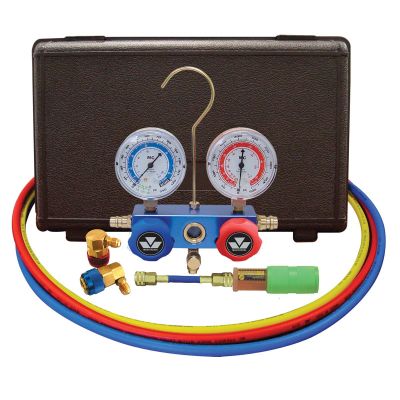 MSC89660-UV image(0) - Aluminum manifold 134A gauge set w/ 60" hoses