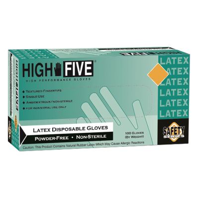 MFXL561 image(0) - HIGH FIVE PF INDUST GRADE LATEX GLOVES SMALL