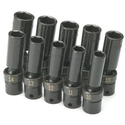 SKT33375 image(0) - SOCKET SET IMPACT FLEX 3/8IN. DR 10PC MET DEEP
