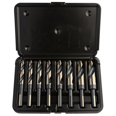 KNK8KK12SP image(0) - KnKut 8 Piece Step Point 1/2" Reduced Shank Drill Bit Set 9/16"-1" by 16ths