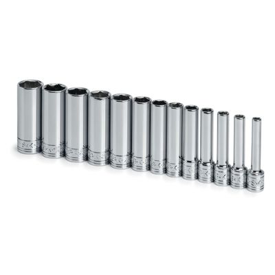 SKT1312 image(0) - SOCKET SET 1/4IN. DRIVE 13PC METRIC DEEP 6 POINT