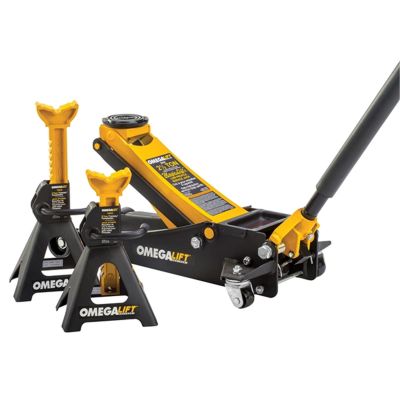 OME25055B image(0) - 2-1/2 Ton Magic Lift Service Jack And 3 Ton Jack Stands Combo