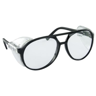 SAS5125 image(0) - Classic Style Safe Glasses, Black Frame w/ Clear Lens