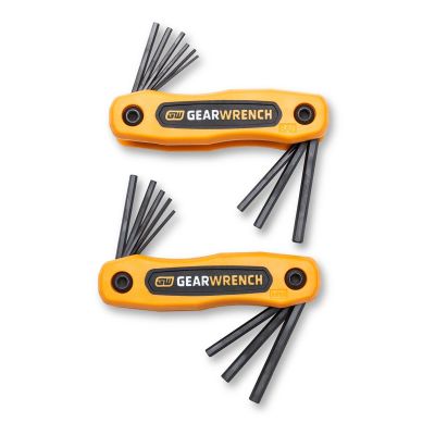 KDT83513 image(0) - 17PC SAE/MET SHORT ARM FOLD HEX KEY SET