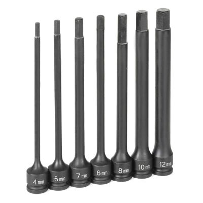 GRE1267MH image(0) - 3/8" DR 7 PC 6" LENGTH METRIC HEX DRIVER SET