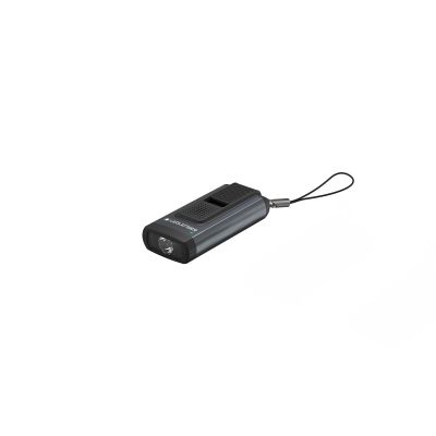LED502580 image(0) - Ledlenser K6R Safety Gray, Powerful and rechargeable keychain light with up to 400 lumens and a safety shrill alarm