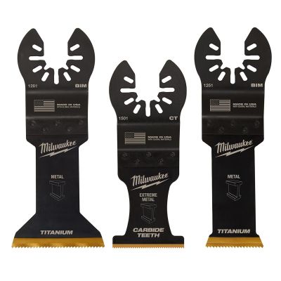 MLW49-10-9006 image(0) - Milwaukee OPEN-LOK 3PC METAL CUTTING MULTI-TOOL BLADE VARIETY PACK