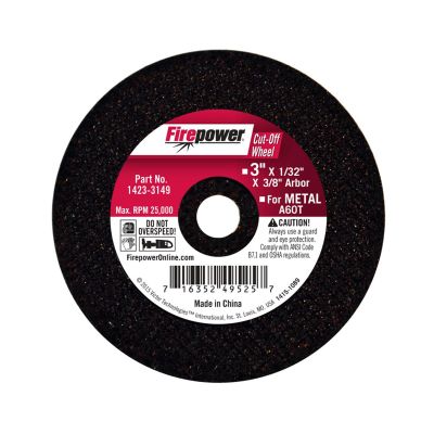 FPW1423-3149 image(0) - CUT-OFF WHEEL, 3" X 1/32" X 3/8"