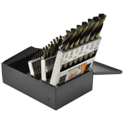 KNK29KK7 image(0) - KnKut 29 Piece Short Stubby Length Drill Bit Set 1/16"-1/2" by 64ths