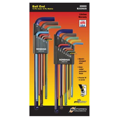 BND69600 image(0) - 22PC Color Guard SAE/MET L Wrench Display