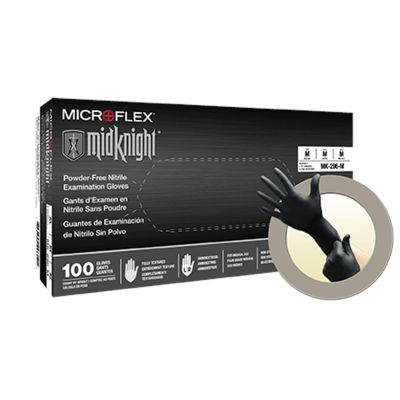 MFXMK296-L image(0) - MIDKNIGHT BLACK PF NITRILE EXAM GLOVES LARGE