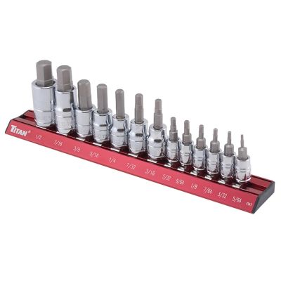 TIT16123 image(0) - 13 Pc. Sae Hex Bit Socket Set