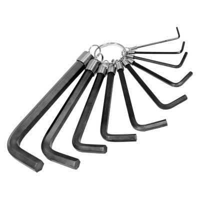 KTI71420 image(0) - HEX KEY SET 10 PC. SAE 1/16IN.-3/8IN. ON A RING