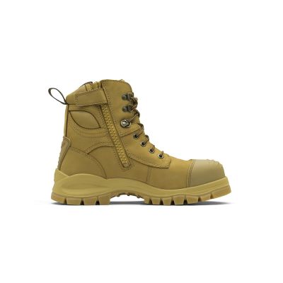 BLU992-085 image(0) - Blundstone 992 Steel Toe Lace Up Side Zip, Water Resistant, Bump Cap, Wheat