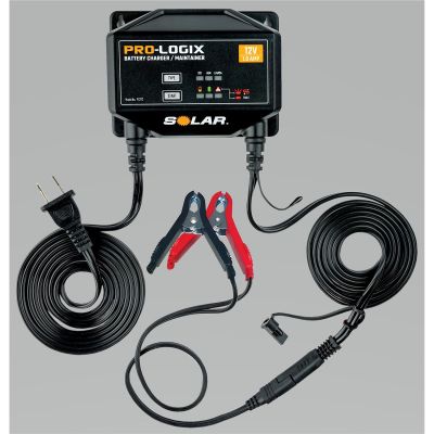 SOLPL2112 image(0) - 1-Amp Fully-Automatic Smart Charger, 12V Battery Charger, Battery Maintainer, and Battery Desulfator with Temperature Compensation