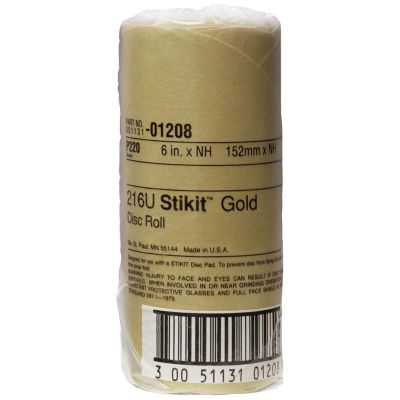 MMM1208 image(0) - DISC ROLLS-GOLD STIKIT 6" P220 75/ROLL 12/CS