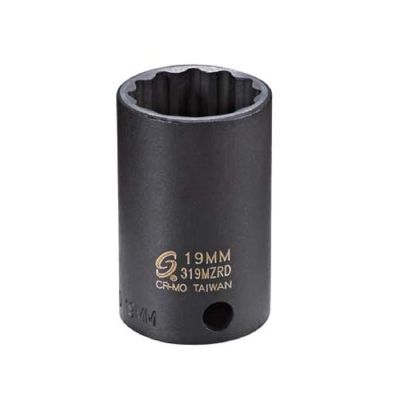 SUN319MZ image(0) - SOC 19MM 3/8D IMP 12PT BLK