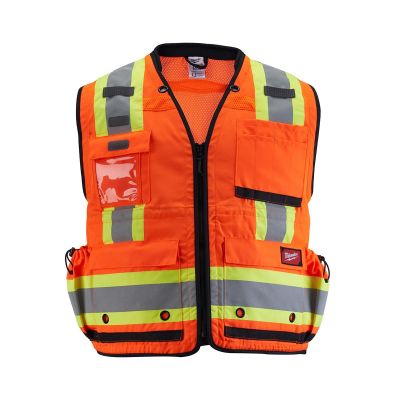 MLW48-73-5167 image(0) - Class 2 Surveyor's High Visibility Orange Safety Vest - 2XL/3XL