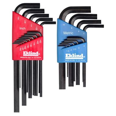 EKL10022 image(0) - HEX KEY SET 22 PC SAE/METRIC SHORT/LONG