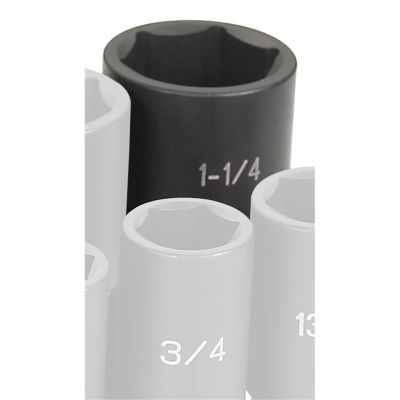 GRE2040UD image(0) - SOC 1-1/4 1/2D IMP UNIV 6PT DP BLK