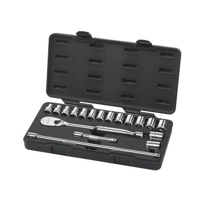 KDT80708 image(0) - 18PC 1/2" DRIVE METRIC SOCKET SET