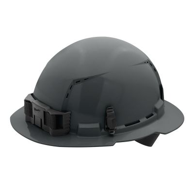 MLW48-73-1215 image(0) - Gray Full Brim Vented Hard Hat w/4pt Ratcheting Suspension - Type 1, Class C