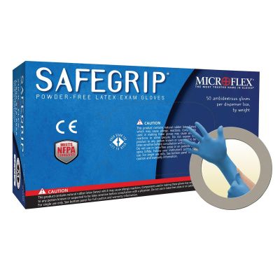 MFXSG375M image(0) - SAFEGRIP PF LATEX GLOVES MEDIUM 50PK