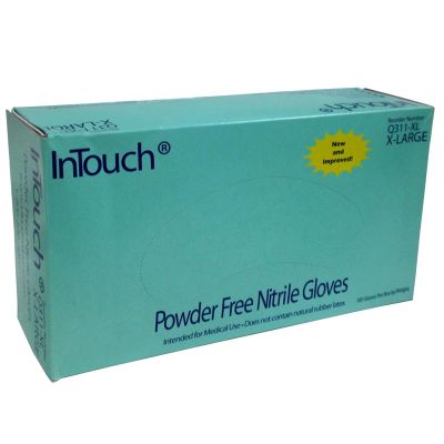 BLGQ311-M image(0) - InTouch Medium Blue Nitrile Gloves