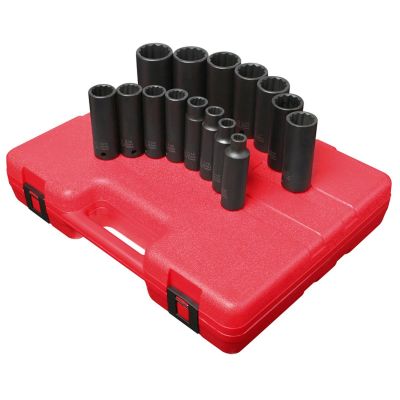 SUN2670 image(0) - SOC SET DP IMP 12PT 1/2DR 15PC SAE