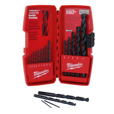 MLW48-89-2803 image(0) - 15-PC THUNDERBOLT BLACK OXIDE DRILL BIT SET
