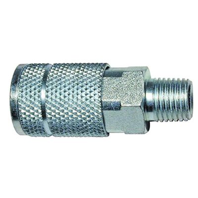AMFC1-10 image(0) - 1/4 " Coupler 1/4" Male Threads Automotive T Style- Pack of 10