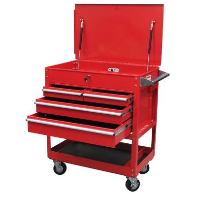 SUN8054 image(0) - 4-Drawer Professional Cart, Red