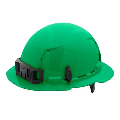 MLW48-73-1227 image(0) - Green Full Brim Vented Hard Hat w/6pt Ratcheting Suspension - Type 1, Class C