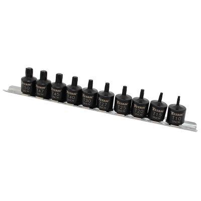 TIT16142 image(0) - 10-PC STUBBY STAR BIT SOCKET SET