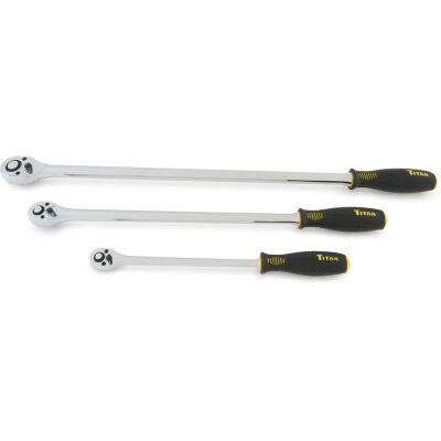 TIT11088 image(0) - 3-PC RATCHET SET EXTRA-LONG QUICK RE