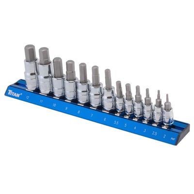 TIT16124 image(0) - 13 Pc. Metric Hex Bit Socket Set