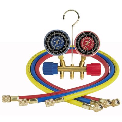 ROB40153 image(0) - MANIFOLD GAUGE SET WITH THREE 36" HOSES