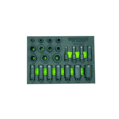 VIMIMPACT622 image(0) - 25 PC. 3/8" DR. SAE  IMPACT SOCKET SET