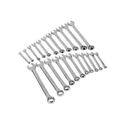 WLMW1069 image(0) - 22 PC SAE & MM FULL POLISH COMBINATION WRENCH SET