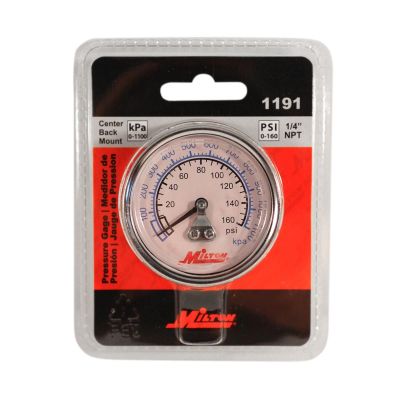 MIL1191 image(0) - Gage 1/4" NPT, 0-160 PSI - Center Mount