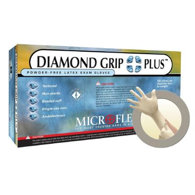 MFXDGP350XL image(0) - DIAMOND GRIP PLUS LATEX GLOVES XL 100PK
