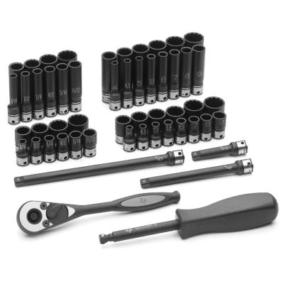 GRE89253CRD image(0) - 1/4" Dr. 53pc Fract. & Metric Duo-Socket Set - 12