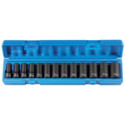 GRE1203MSD image(0) - 3/8" Drive 13 Piece Semi Deep 12 Point Metric Set