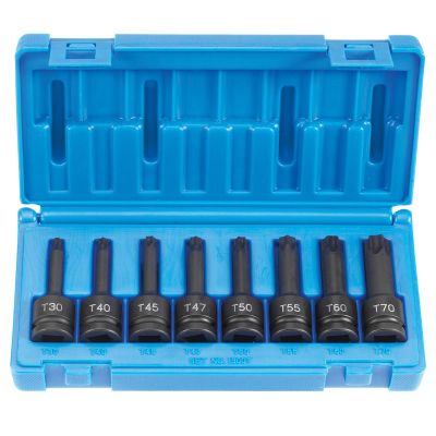 GRE1300T image(0) - 1/2" Drive 8 Piece Internal Torx Impact Driver Set