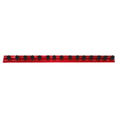 VIMMR12R15B image(0) - VIM Tools 12 in. Red Magrail TL, Magnetic Socket Holder with 15 3/8 in. Studs