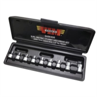 VIMSHM400 image(0) - 9 Piece 1/4" Drive Metric 2mm - 10mm Stubby Hex Bit Set
