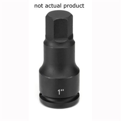 GRE3934F image(0) - SOC 1-1/16 3/4D IMP HEX MALE BLK