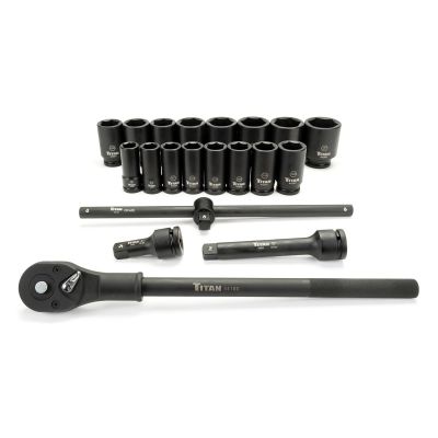 TIT44001 image(0) - 20 pc. 3/4 in. Dr 6 pt. SAE Impact Socket Set
